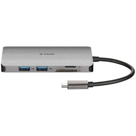 D-Link DUB-M810 Hub USB-C 8 en 1 con HDMI 4K, Ethernet y Carga 100W, Gris